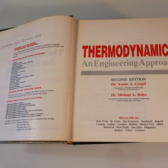 Thermodynamics An Engineering Approach 2nd Ed 1994 HC Yunus Cengel Michael Boles - Picture 3 of 10